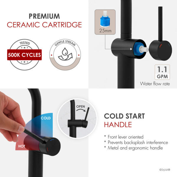 Stylish Cielo Bathroom Faucet, product view 5