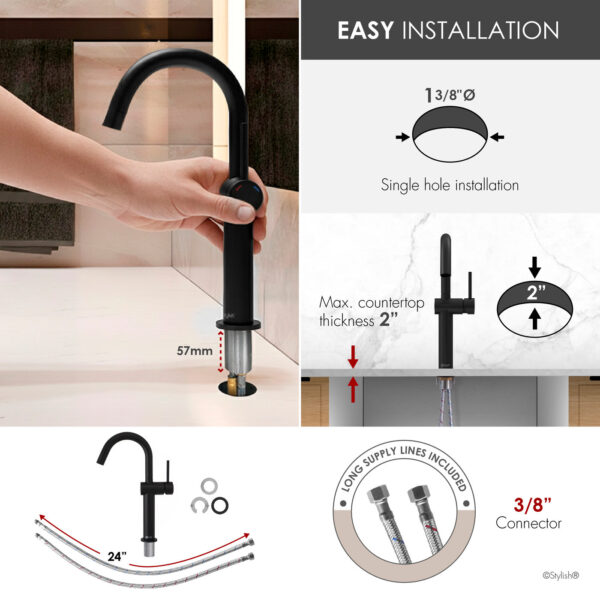 Stylish Cielo Bathroom Faucet, product view 7