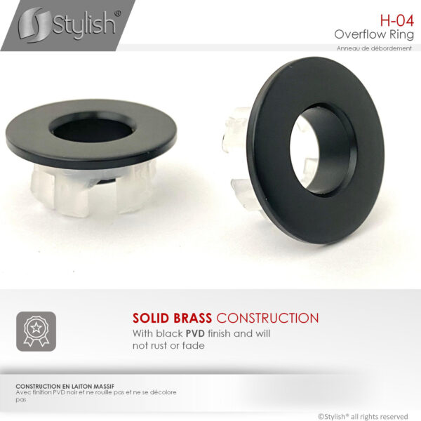 Stylish Sink Basin Trim Overflow Cover Replacement Part, product view 5