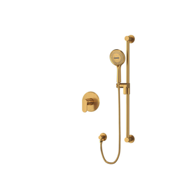Riobel Arca Pressure Balance Handshower System — Brushed Gold