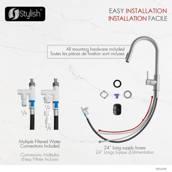 Stylish Modena Kitchen Faucet, product view 11