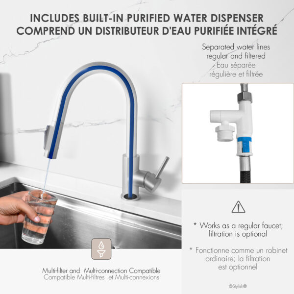 Stylish Modena Kitchen Faucet, product view 12