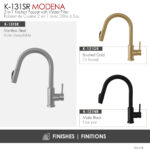 Stylish Modena Kitchen Faucet, product view 4