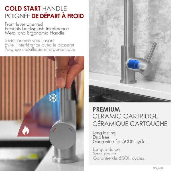 Stylish Modena Kitchen Faucet, product view 7
