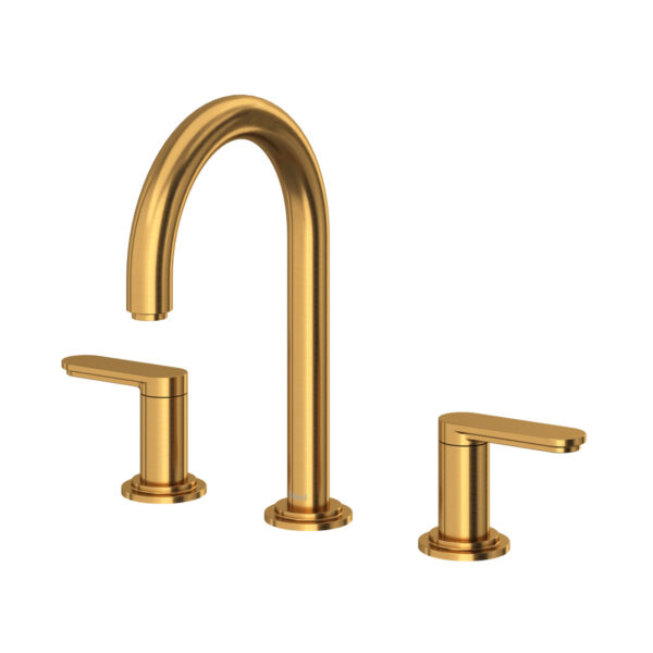 Riobel Arca Widespread Lavatory Faucet With C-Spout — Brushed Gold