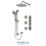 Tenzo Alyss Extenza kit 3 functions thermo brushed nickel finish