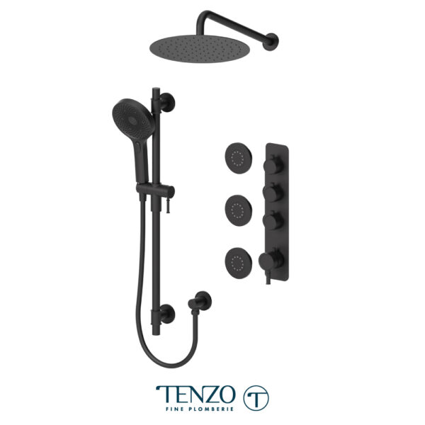 Tenzo Alyss Extenza kit 3 functions thermo matte black finish