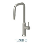 Tenzo Single-handle kitchen faucet Regia with pull-down & 2-Function hand shower brushed stain. Steel