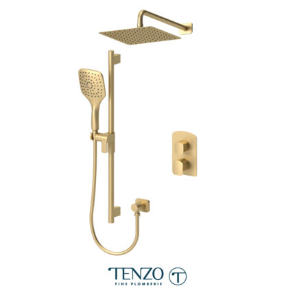 Tenzo Delano Shower Kit, 2 Functions — Brushed Gold