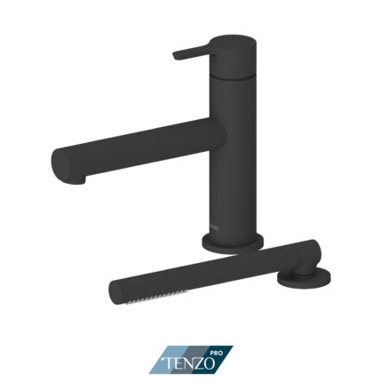 Tenzo Mylo 2 Pieces Deck Mount Tub Filler — Matte Black