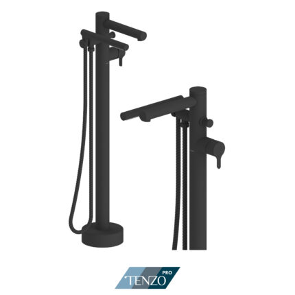 Tenzo Mylo Freestanding Tub Filler — Matte Black