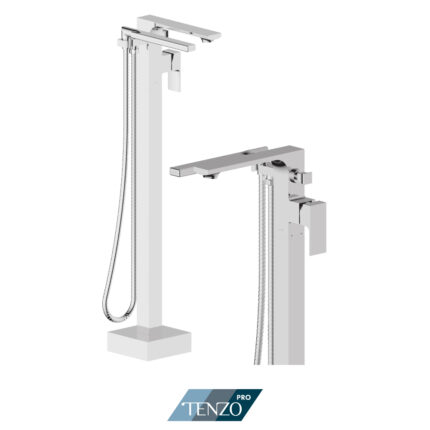 Tenzo Kalissa Freestanding Tub Filler — Chrome