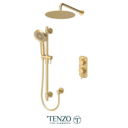 Tenzo Alyss Shower Kit, 2 Functions — Brushed Gold