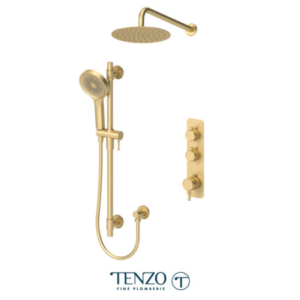Tenzo Alyss EXTENZA 2 Functions Shower Kit, Alys — Brushed Gold