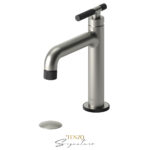 Tenzo Single hole lavatory faucet with (overflow) drain Bellacio-F brushed nickel