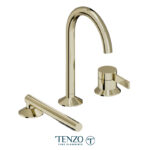 Tenzo Deck mount 3 pcs tub filler Paloma champain gold