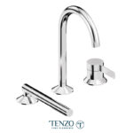 Tenzo Deck mount 3 pcs tub filler Paloma chrome