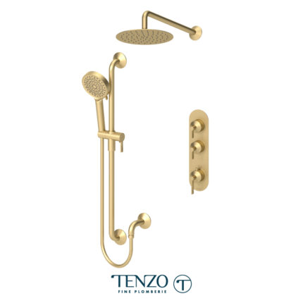Tenzo Paloma EXTENZA 2 Functions Shower Kit — Brushed Gold