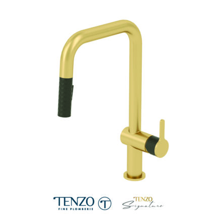 Tenzo Calozy Calozy Kitchen Faucet — Brushed Gold