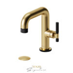 Tenzo Bellacio-F Single Hole Lavatory Faucet With Drain — Brushed Gold