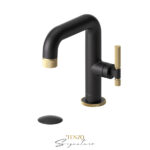 Tenzo Single hole lavatory faucet with (overflow) drain Bellacio-F matte black