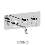 Tenzo Wall mount tub filler with retractable hose Paloma chrome