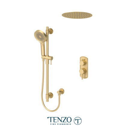 Tenzo Alyss Shower Kit, 2 Functions — Brushed Gold