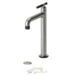 Tenzo Tall single lavatory faucet with (overflow) drain Bellacio-F brushed nickel/matte black
