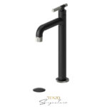 Tenzo Tall single lavatory faucet with (overflow) drain Bellacio-F matte black/brushed nickel