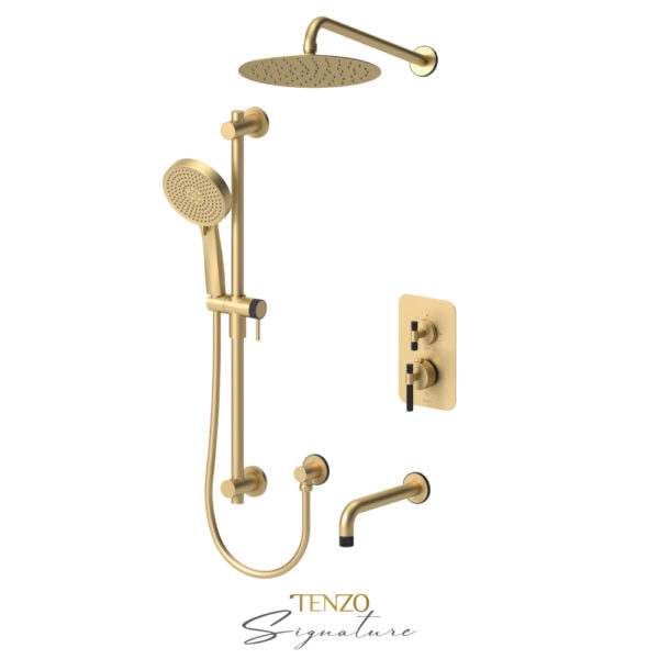 Tenzo T-Box kit 3 fcts thermo Bellacio-C brushed gold / matte black