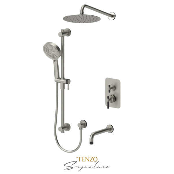 Tenzo T-Box kit 3 fcts thermo Bellacio-C brushed nickel / matte black