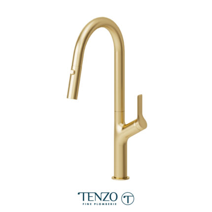 Tenzo Lotus Lotus Kitchen Faucet — Brushed Gold