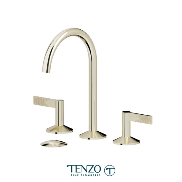 Tenzo Paloma 8in drain lavatory faucet champain gold with (overflow) drain