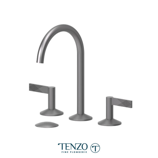Tenzo Paloma 8in drain lavatory faucet gun metal with (overflow) drain