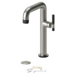 Tenzo Tall single lavatory faucet with (overflow) drain Bellacio-C brushed nickel