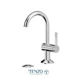 Tenzo Paloma single hole small lavatory faucet chrome with (overflow) drain