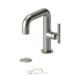Tenzo Single hole lavatory faucet with (overflow) drain Bellacio-C brushed nickel