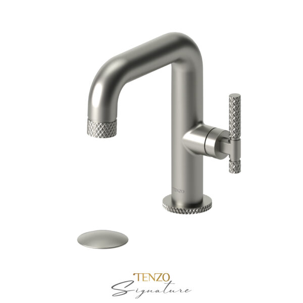 Tenzo Single hole lavatory faucet with (overflow) drain Bellacio-C brushed nickel