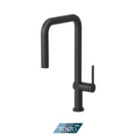 Tenzo Single-handle kitchen faucet Mylo with pull-out & 2-Function hand shower matte black finish
