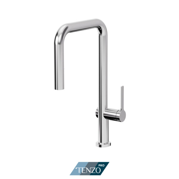 Tenzo Single-handle kitchen faucet Mylo with pull-out & 2-Function hand shower chrome finish