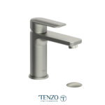 Tenzo Delano single hole lavatory faucet brushed nickel with (overflow) drain