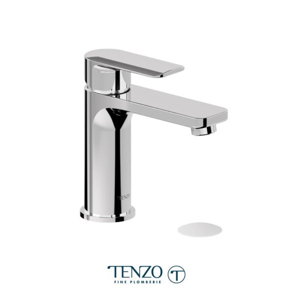 Tenzo Delano single hole lavatory faucet chrome with (overflow) drain