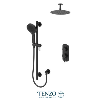 Tenzo Alyss Shower Kit, 2 Functions — Matte Black