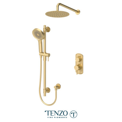 Tenzo Alyss Shower Kit, 2 Functions — Brushed Gold