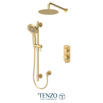 Tenzo Alyss Shower Kit, 2 Functions — Brushed Gold