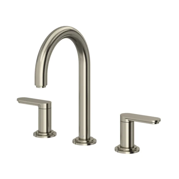 Riobel Arca Widespread Lavatory Faucet With C-Spout — Brushed Nickel