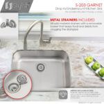 Stylish S-203T Stylish Single Bowl Laundry Sink Kitchen Sink (Open Box), product view 6