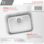 Stylish S-203T Stylish Single Bowl Laundry Sink Kitchen Sink (Open Box), product view 7