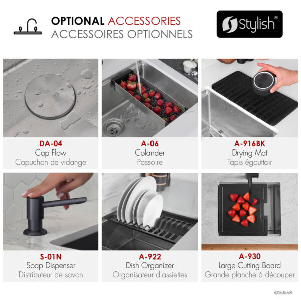Stylish 25'' Versa25D Kitchen Sink, product view 11