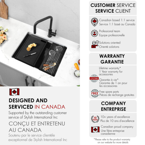 Stylish 25'' Versa25D Kitchen Sink, product view 12